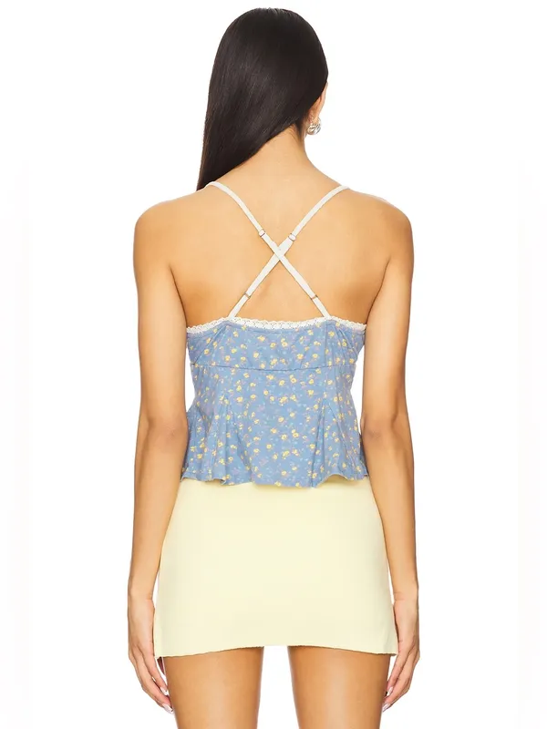 Free People Sammi Tank in Allure Blue Comb in Size Medium - Image 2