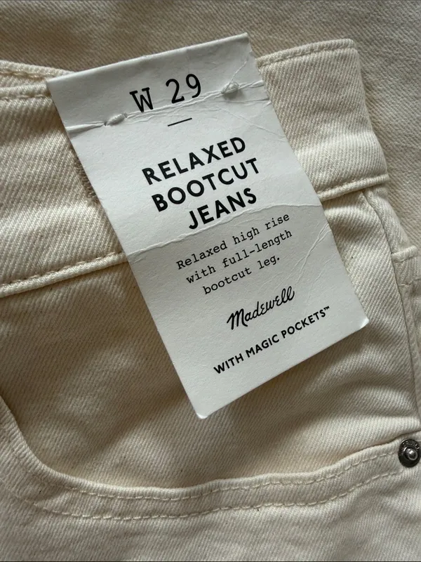Madewell Relaxed Bootcut Jean in Vintage Canvas Women’s Size 29 NEW - Image 8