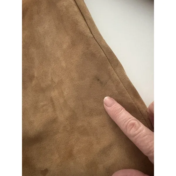 Vintage Y2K Banana Republic Genuine Leather Suede Coat Women Large Brown Jacket* - Image 13