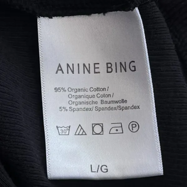 Anine Bing Eva‎ Tank Black Ribbed Capsule Minimalist Old Money Luxury L - Image 9