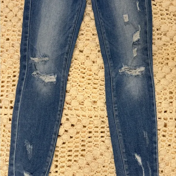 Kancan Women's Blue Distressed Jeans. #17 - Image 3