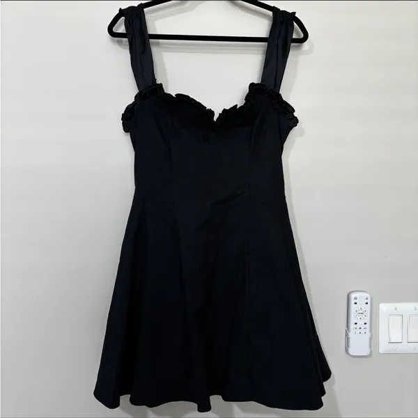 FREE PEOPLE midnight magic mini dress in black combo size large - Image 3