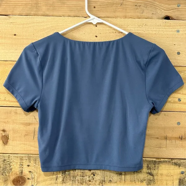 Aerie Offline Blue Square Neck Cropped Athletic Size M - Image 2