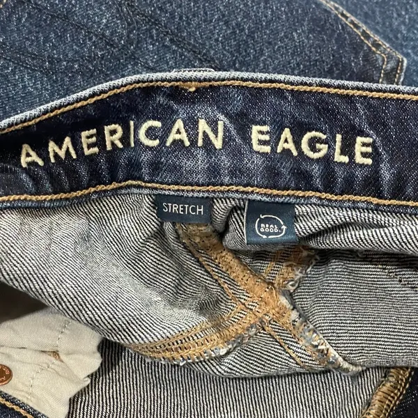 American Eagle Stretch Super High-Waisted Ankle Straight Jean - Dark Wash - 18 - Image 13