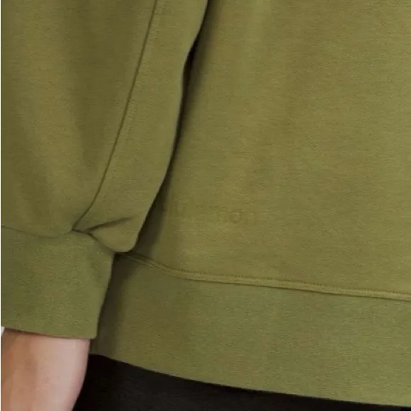 Lululemon Perfectly Oversized Crew Pullover Bronze Green Size 14 - Image 3