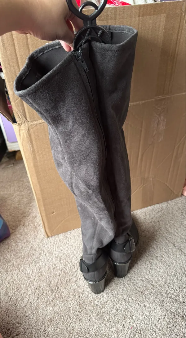 Michael Kors Over the Knee Grey Boots Size 7 - Image 4