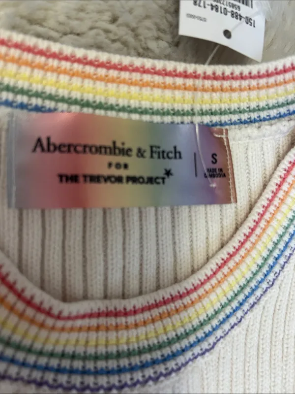 Abercrombie & Fitch for The Trevor Project High Neck Ribbed Pride Sweater Tank - Image 7