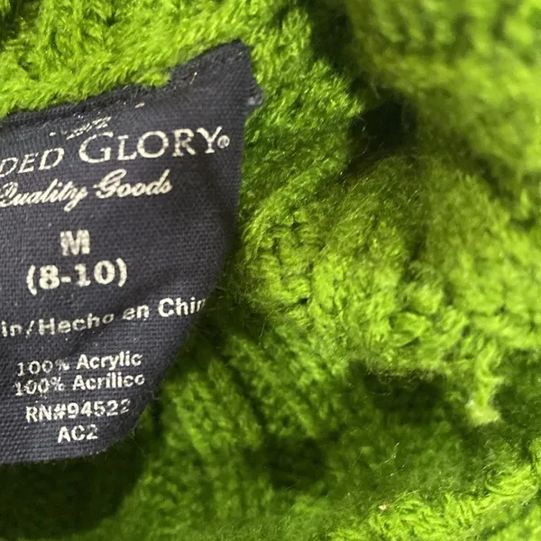 Faded Glory green knit turtleneck sweater size medium - Image 5