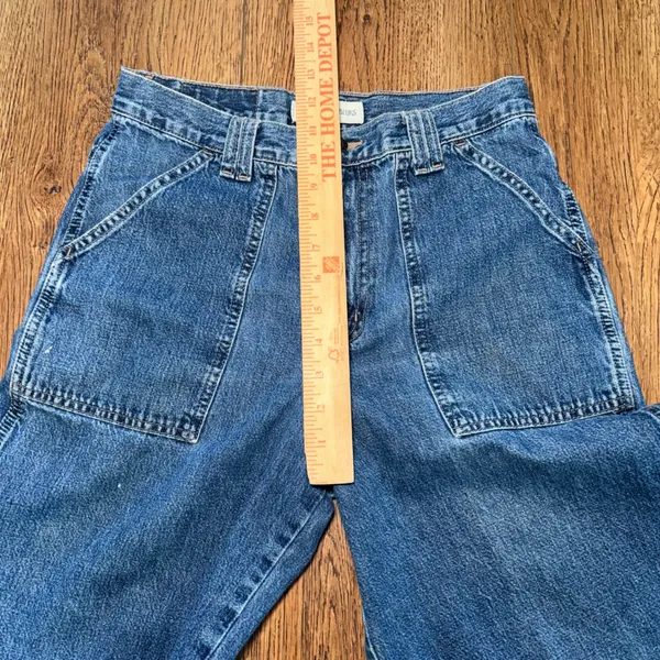 90s Canyon River Blues Carpenter Jeans Wide Leg Medium Wash Blue Denim 28x30 vtg - Image 9