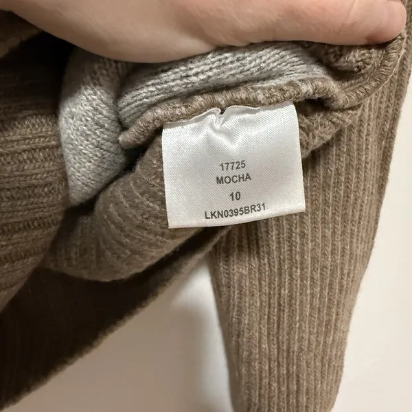 Barbour Lambswool Juno Mocha Brown‎ Sweater Size 10 - Image 4
