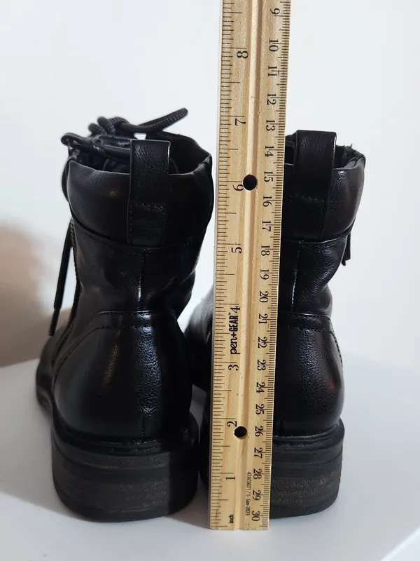 Baretraps Black Lace-Up Combat Booties Size 8 - Image 7