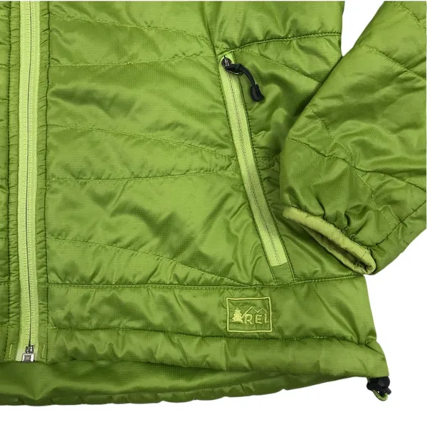 REI PrimaLoft Pertex Quantum Eco Full Zip Jacket Women M Green Outdoor Packable - Image 7