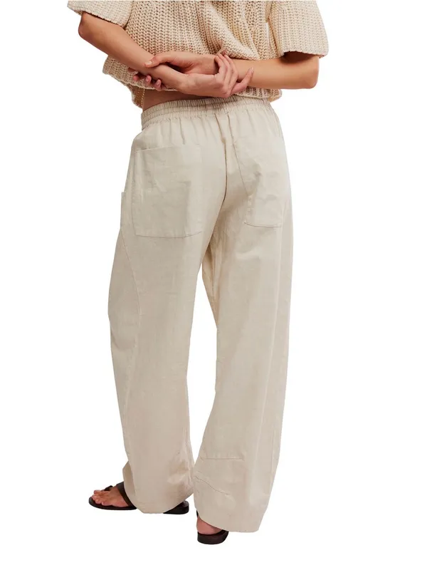 ✨NWOT Free People Chambers Linen Laid Back Pull On Pants XS✨ - Image 5