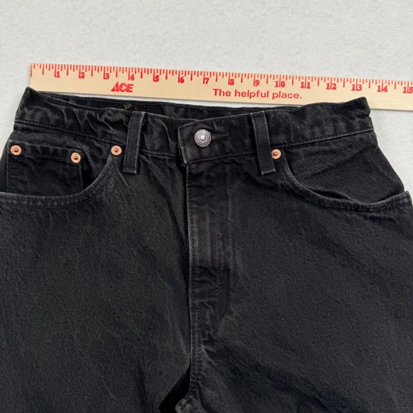 Levis Relaxed‎ Fit Jeans 9M Black Tapered High Rise Made In USA Vintage - Image 4