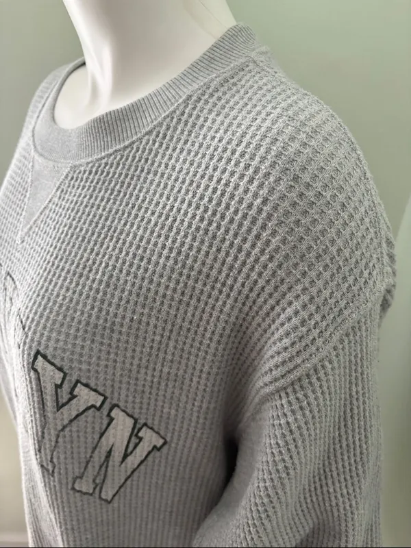 Aerie Brooklyn The Sweat Waffle Crew Oversized Sweatshirt Medium - Image 7