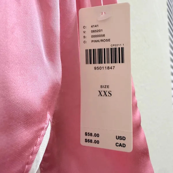 Anthropologie Pink Rose‎ Satin Smocked Waist Shortie Shorts Size XXS NWT - Image 3