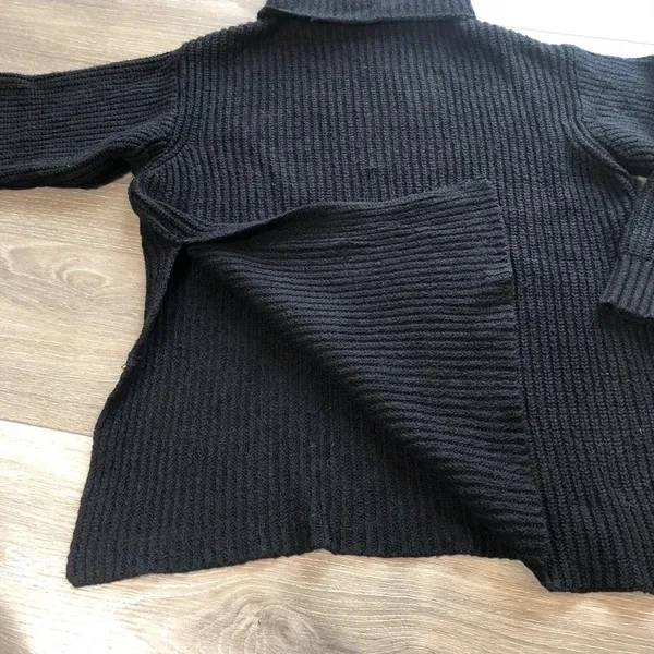For The Republic Black Chunky Knit Turtleneck Long Sleeve Sweater Womens Size S - Image 3