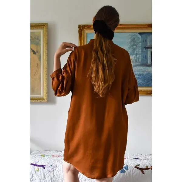 Eve Gravel Eastwood Dress- Copper Size S - Image 3