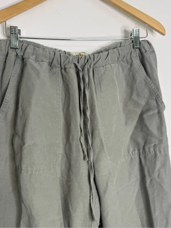 Marine Layer Soft Green Linen Tencel Drawstring Pants Size Medium - Image 5
