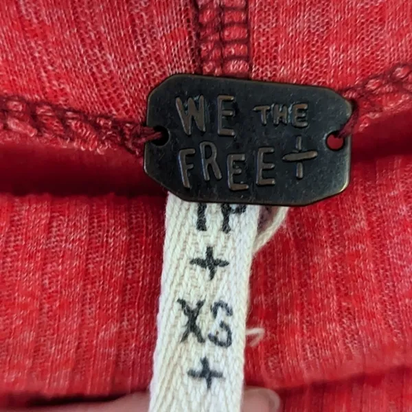 Free People Top XS Cherry Coral‎ We The Free Londontown Thermal Oversized - Image 10