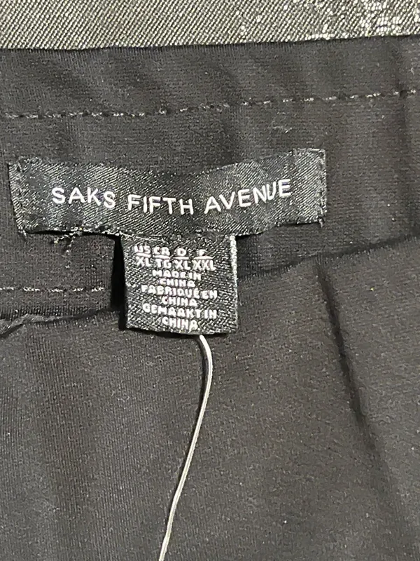 Saks Fifth Avenue Womens XL NWT Pleated Flap Pocket Utility Mini Skirt- Black - Image 5
