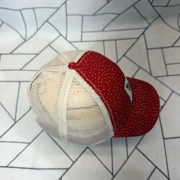 Infinity Her Trucker Hat OSFM Red Polka Dot‎ Coop Queen Chicken Patch Mesh Back - Image 3