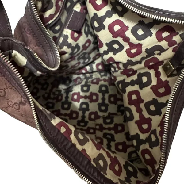 Authentic GUCCI Guccissima Large Leather Princy Hobo‎ Shoulder Bag Brown 162882 - Image 11