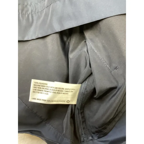 A New Day Womens Navy Blue Hooded Windbreaker Jacket Size M Adjustable Waist - Image 6