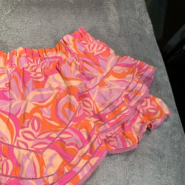 Aerie Pink and Orange Ruffled Skort - Image 11