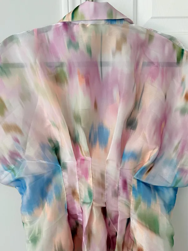 Anthropologie The Tobie Organza Mini Shirtdress by Exquise, Size M - Image 13