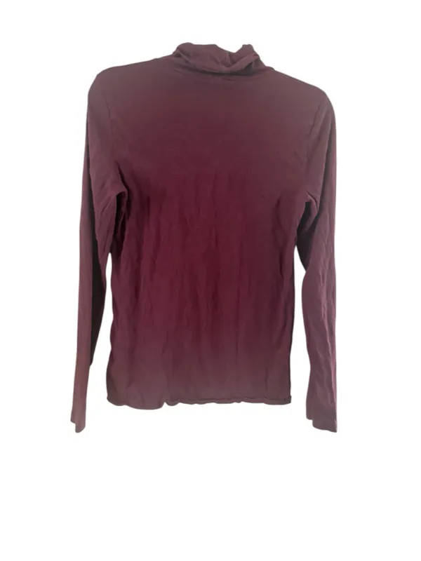 Women's J.Crew Long Sleeve Turtleneck Tee Burgundy Size M - Image 9