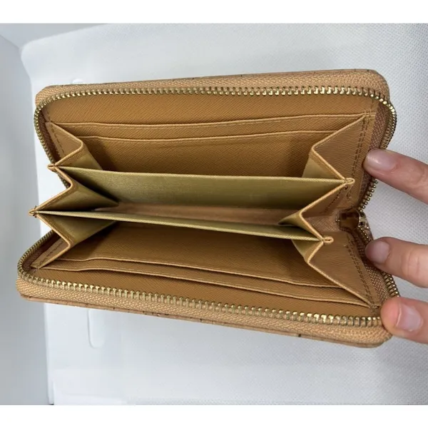 Portugal Cork Wallet Zip-Around Eco-Friendly Sustainable Vegan‎ Natural Boho - Image 8