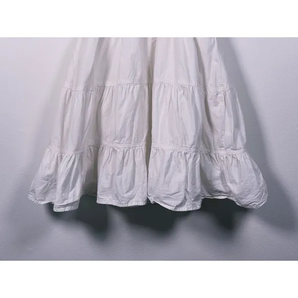 Sunday Best Martine Tiered Cotton Poplin Mini Dress XXS White Coquette Cottage - Image 9