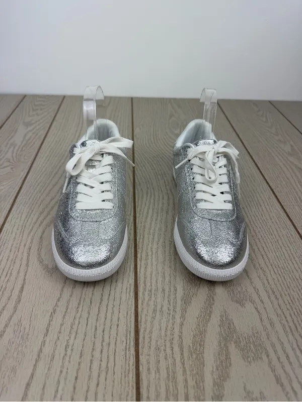 On 34th Women's Marinaa Low-Top Sneakers 7.5M Silver Crinkle Smooth $79.50 - Image 2