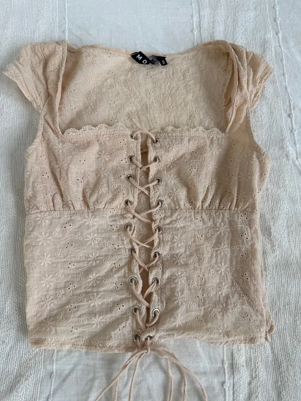Motel Rocks Tanya Broderie Corset Top - Image 2