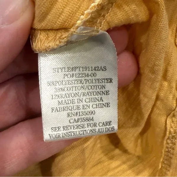 Altar’d State Women's Knot Front Yellow Sleeveless Top - Image 8