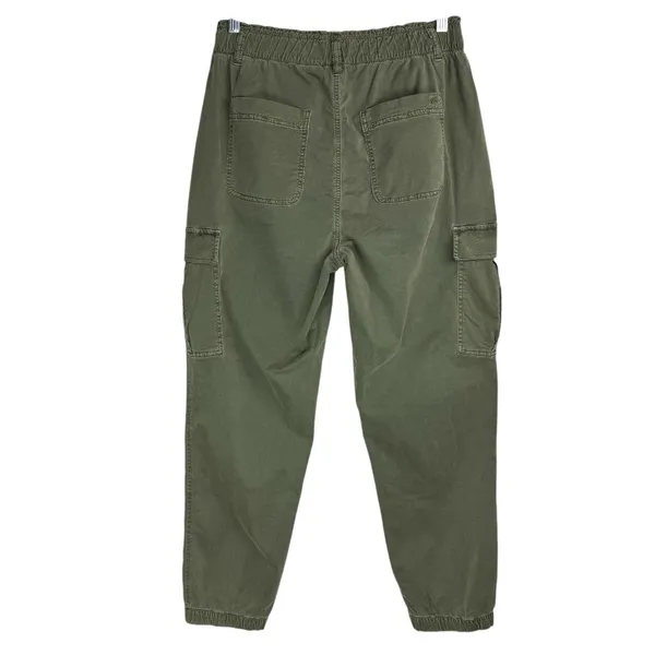 American Eagle Cargo Relaxed Mom Jogger Sz 10 Olive Army Green Cotton Blend - Image 6