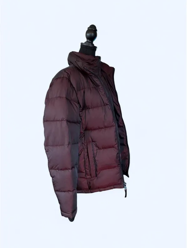 Vintage Y2K Calvin Klein Oversized Burgundy Puffer Retro 00s Jacket size small - Image 3