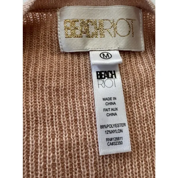 Beach Riot Kenzi Sweater Medium M Rose Cloud Pink Knit Pullover Cozy Designer⁠ - Image 6