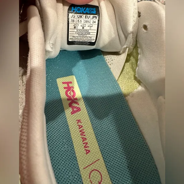 HOKA KAWANA Running Sneakers White Green Pink 7 - Image 8