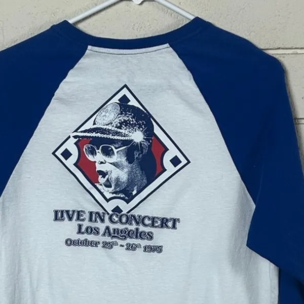 Elton John Raglan Tee size M - Image 5