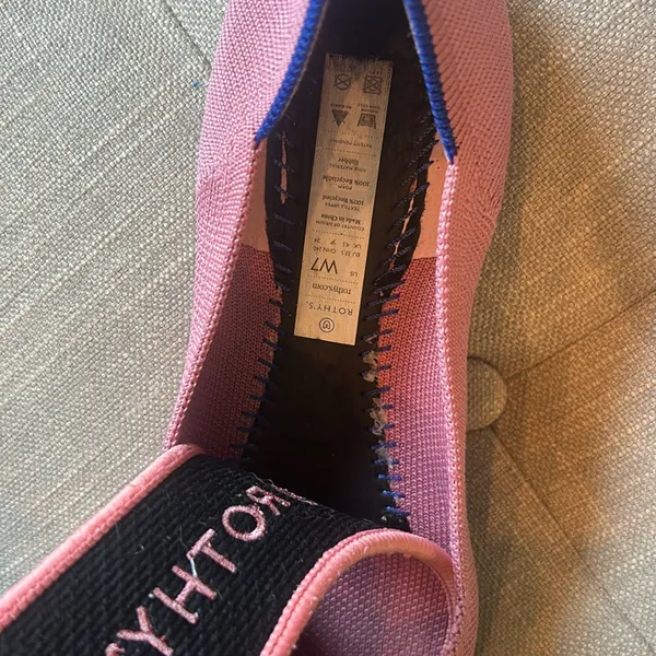 ROTHY'S The Point Retired Knit Upper Slip-on Pointed Flats Pink Size 7 - Image 11