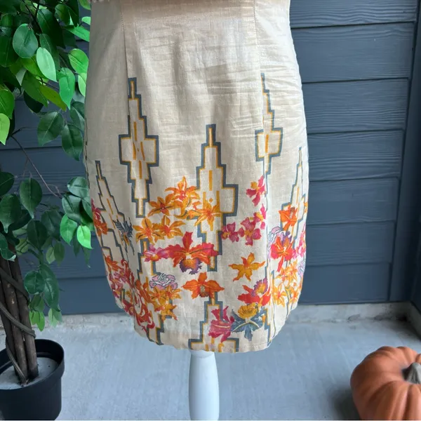 Chloé Free People Bing Bang Multicolor Floral Aztec Metallic Sleeveless Mini Dress - Image 3