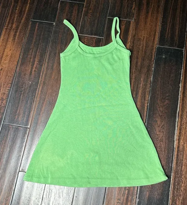 Spaghetti strap mini dress flower hand painted design casual bohemian - Image 4