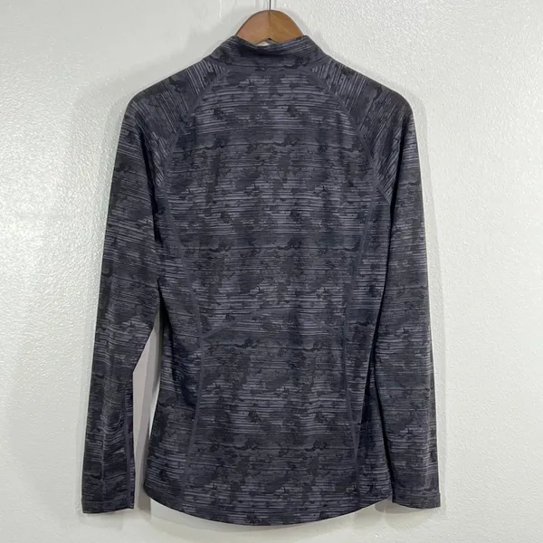 Paradox Womens Merino Wool Blend 1/4 Zip Base Layer Top Gray Camo Medium Medium - Image 4