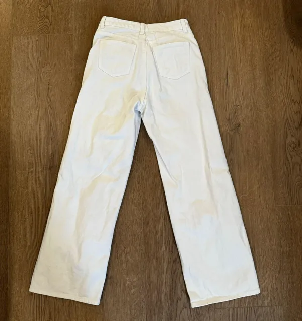 Oak + Fort Wide Leg Full Length White Pants - Image 4