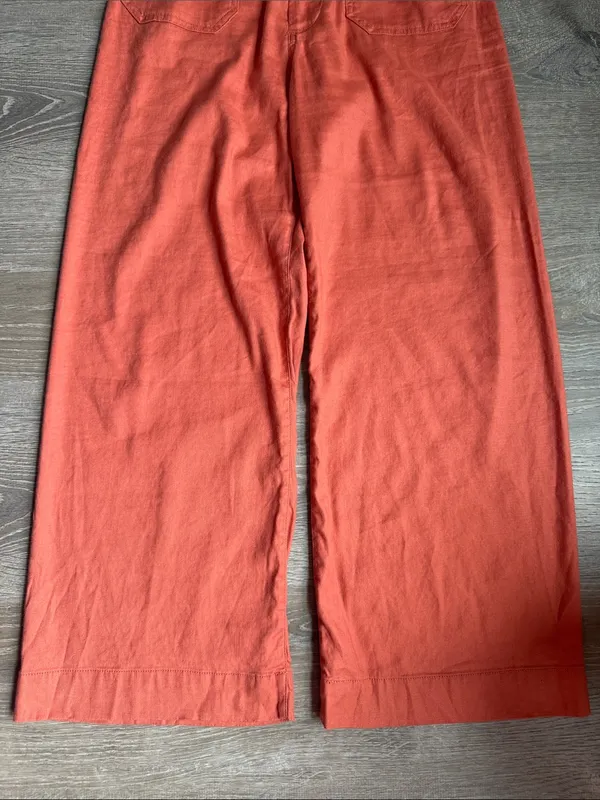 Anthropologie Maeve The Ettie High-Rise Crop Wide-Leg Pants: Linen Edition 28 - Image 6