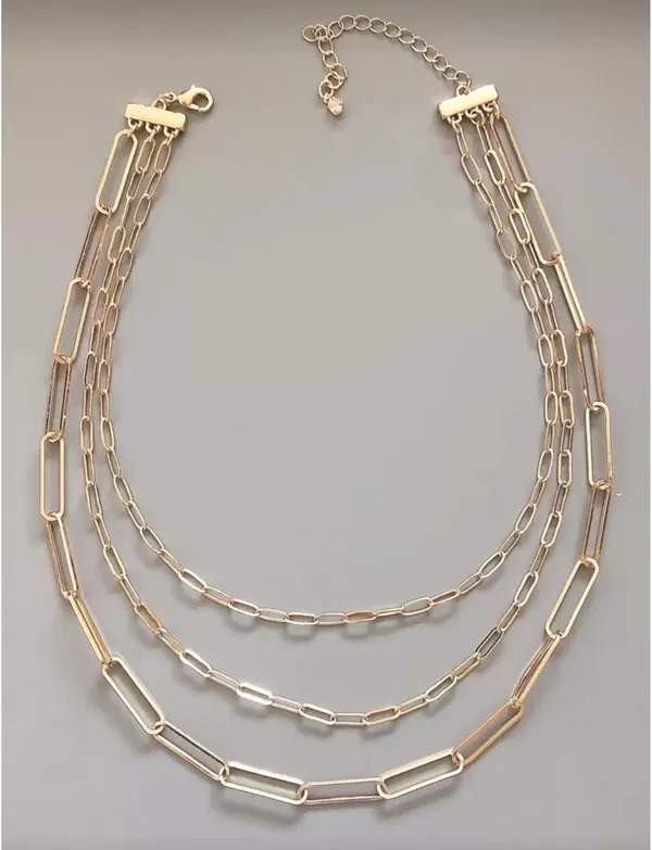 Gold Necklace Shein Layered - Image 2