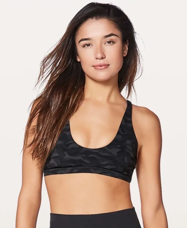 Lululemon Full Freedom Bra Sequoia Camo Print Deep Coal Black 4 - Image 6
