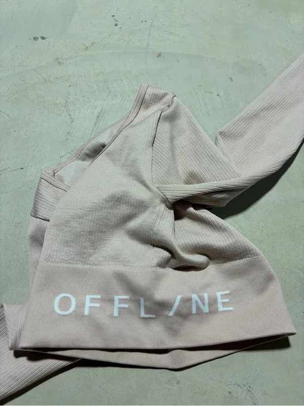 Aerie offline Long-Sleeve Crop Top in Light Pink medium - Image 3